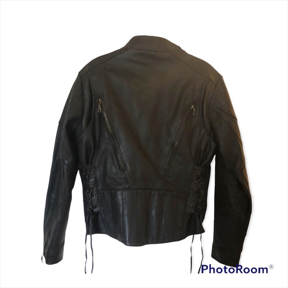 Excelled black genuine leather jacket 8 - Picture 2 of 16